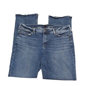Silver Jeans Co Avery Slim Bootcut Jeans Blue W94627SDG332 SZ 18 L33